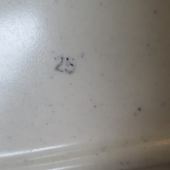 Vintage POPPY TRAIL California Confetti White Speckled Serving Platter 1950's - Picture 3 of 6